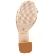 Antonio Melani Glora Raffia Flower Ornament Dress Slide Sandals