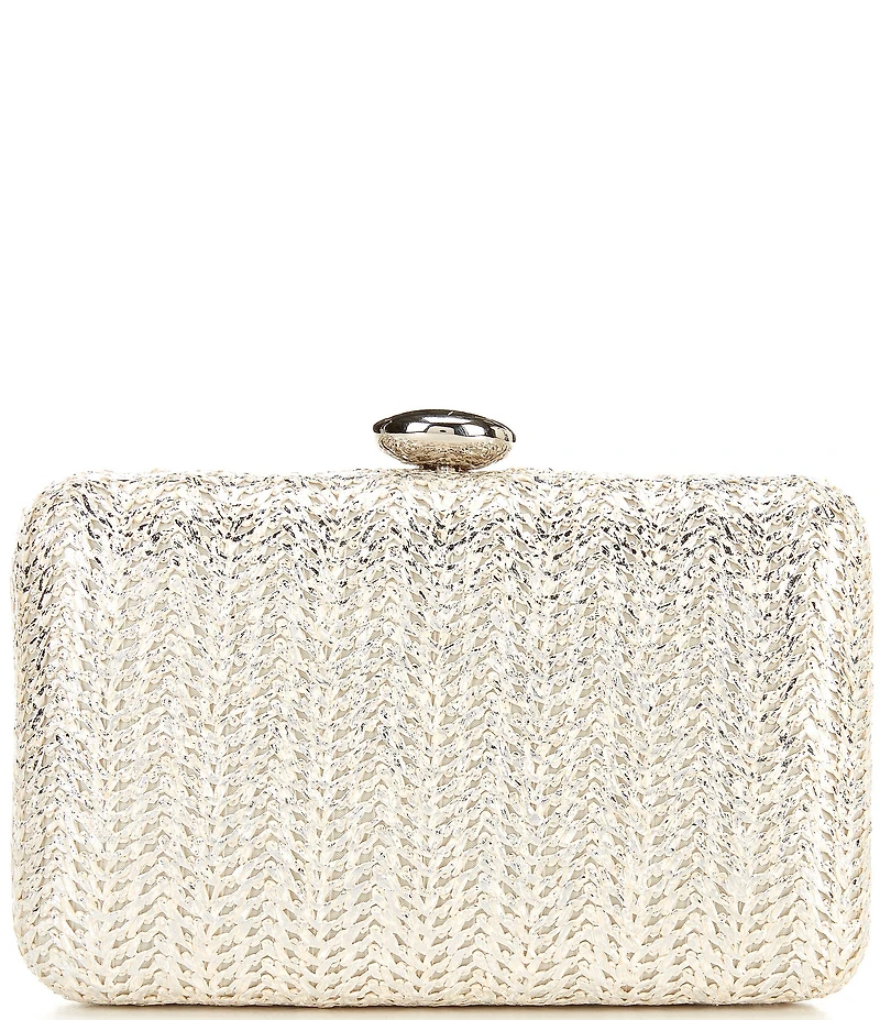 Antonio Melani Straw Minaudiere Clutch