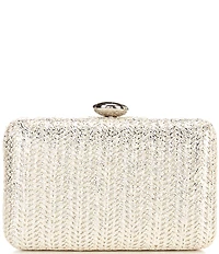 Antonio Melani Straw Minaudiere Clutch