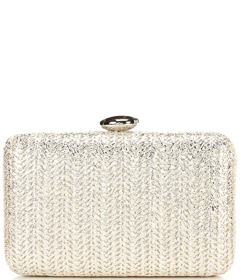 Antonio Melani Straw Minaudiere Clutch