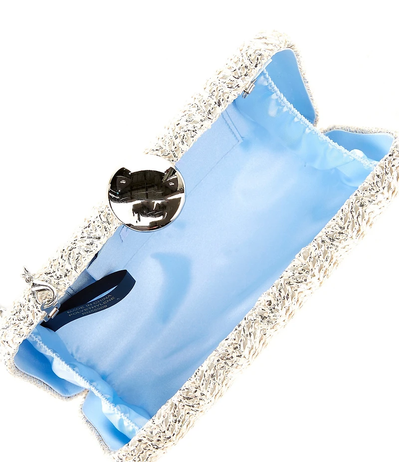 Antonio Melani Straw Minaudiere Clutch