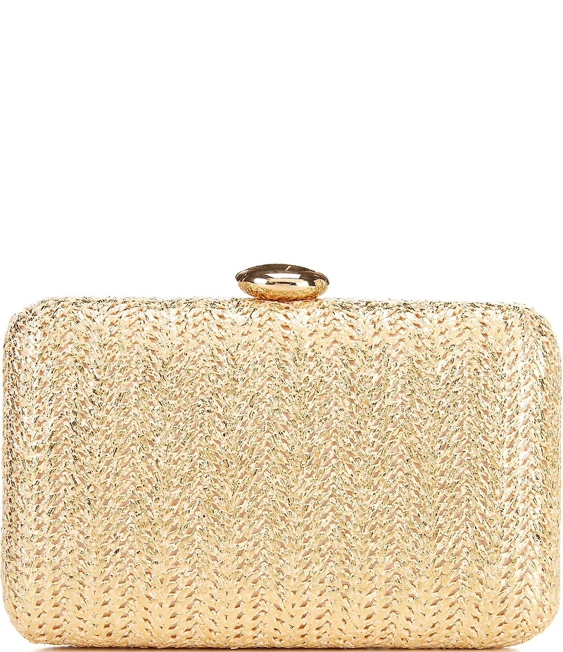 Antonio Melani Straw Minaudiere Clutch