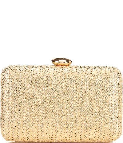 Antonio Melani Straw Minaudiere Clutch
