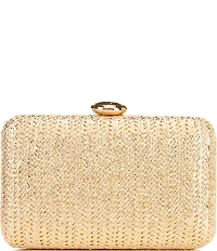 Antonio Melani Straw Minaudiere Clutch