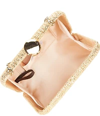 Antonio Melani Straw Minaudiere Clutch