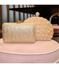 Antonio Melani Straw Minaudiere Clutch