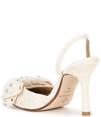 Antonio Melani Grace Pearl Rhinestone Embellished Bow Dress Pumps