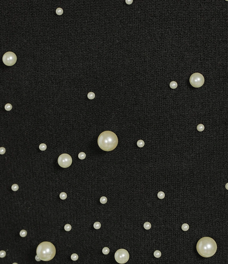 Antonio Melani Gracelyn Coordinating Pearl Detailing Long Sleeve Crew Neckline Sweater