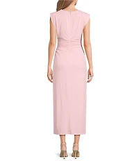 Antonio Melani Gracie Ruched Jersey Maxi Dress