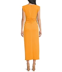Antonio Melani Gracie Ruched Jersey Maxi Dress