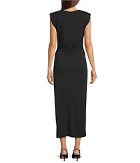 Antonio Melani Gracie Ruched Jersey Maxi Dress