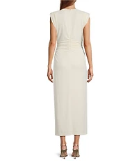 Antonio Melani Gracie Ruched Jersey Maxi Dress