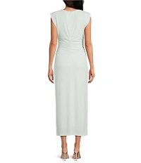 Antonio Melani Gracie Ruched Jersey Maxi Dress