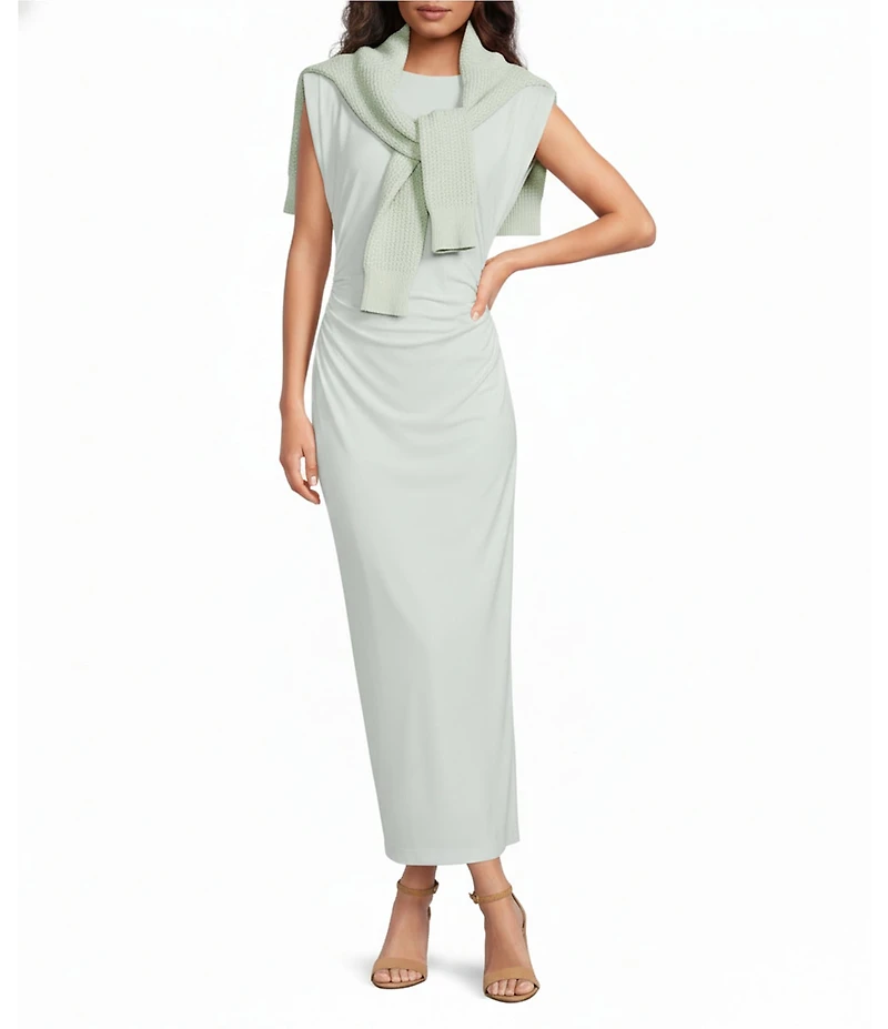 Antonio Melani Gracie Ruched Jersey Maxi Dress