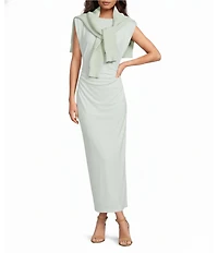 Antonio Melani Gracie Ruched Jersey Maxi Dress