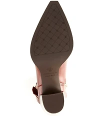 Antonio Melani Greer Leather Buckle Hardware Belted Dress Boots