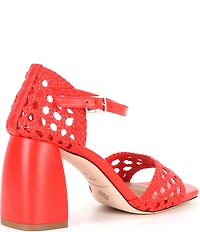 Antonio Melani Gretel Leather Woven Sandals