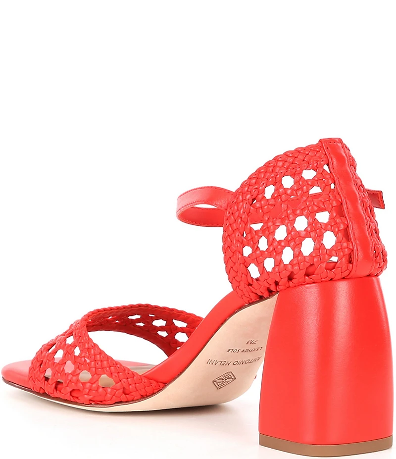 Antonio Melani Gretel Leather Woven Sandals