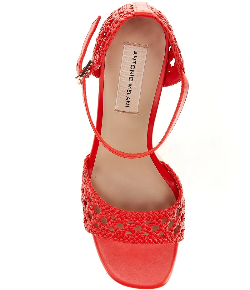 Antonio Melani Gretel Leather Woven Sandals