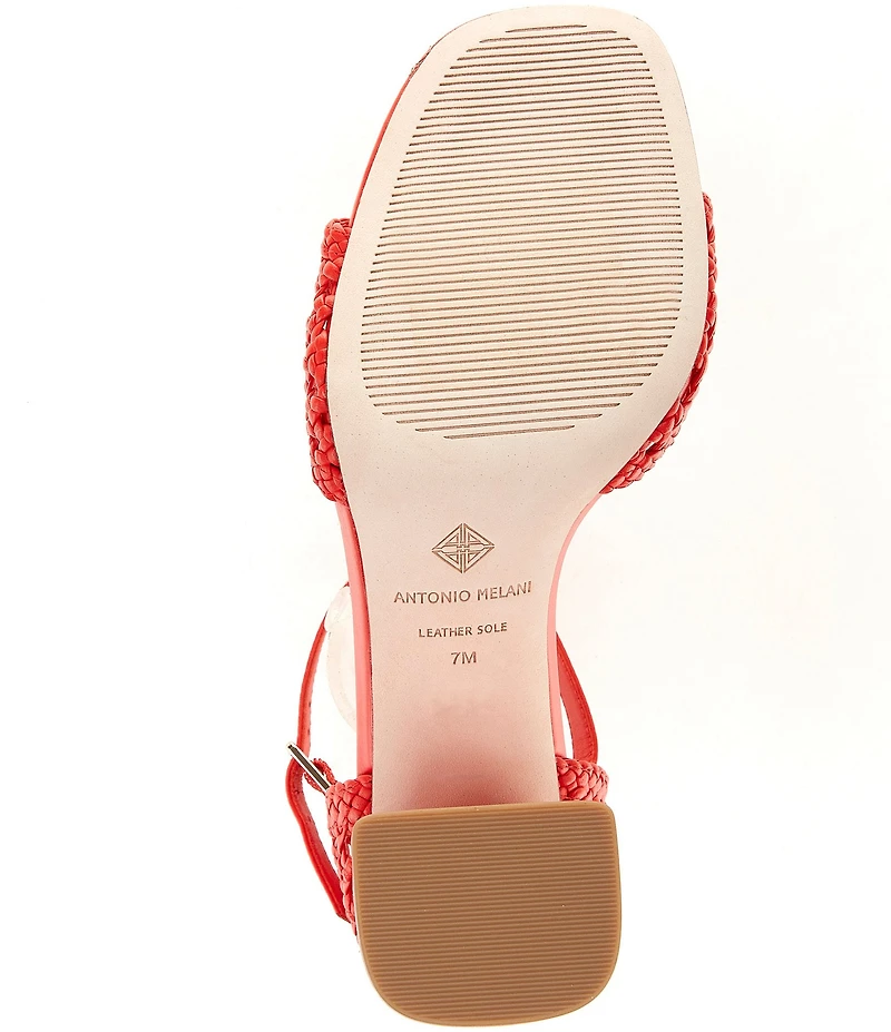 Antonio Melani Gretel Leather Woven Sandals
