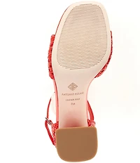 Antonio Melani Gretel Leather Woven Sandals