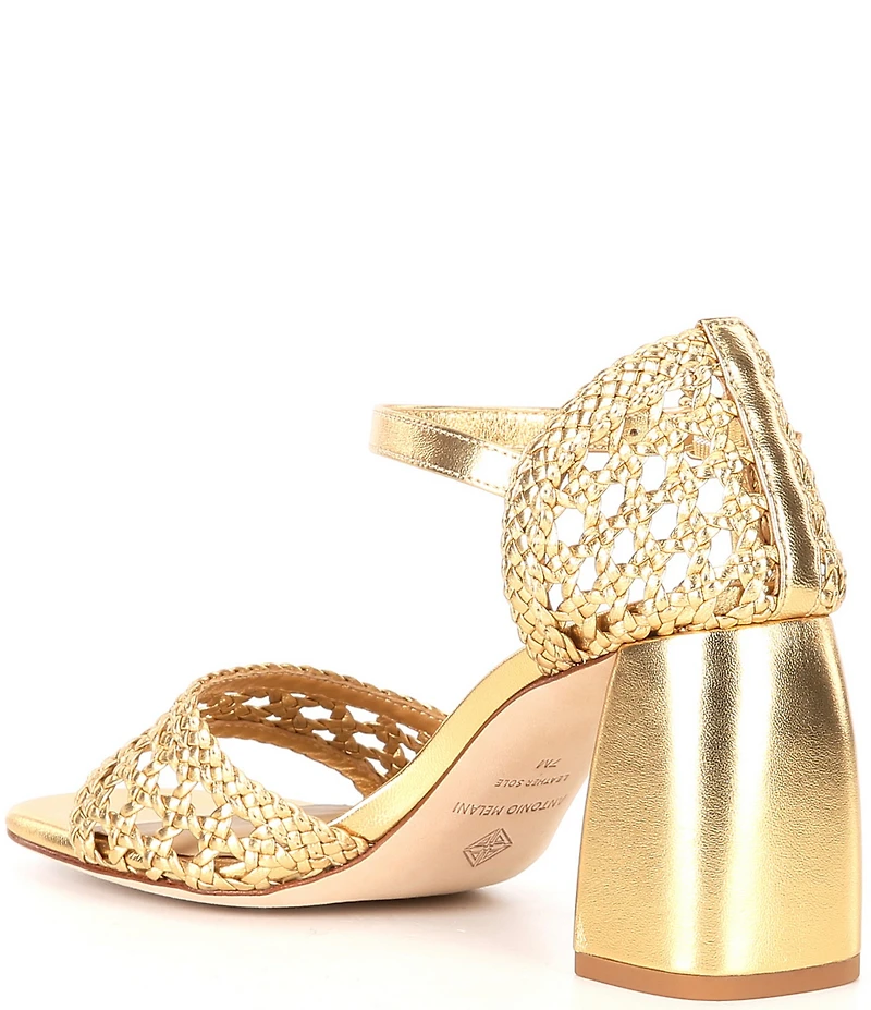 Antonio Melani Gretel Leather Woven Sandals