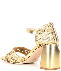 Antonio Melani Gretel Leather Woven Sandals