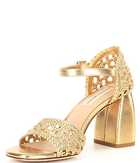 Antonio Melani Gretel Leather Woven Sandals