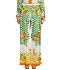 Antonio Melani Hadley Coorinating Fruit Printed Satin Pants