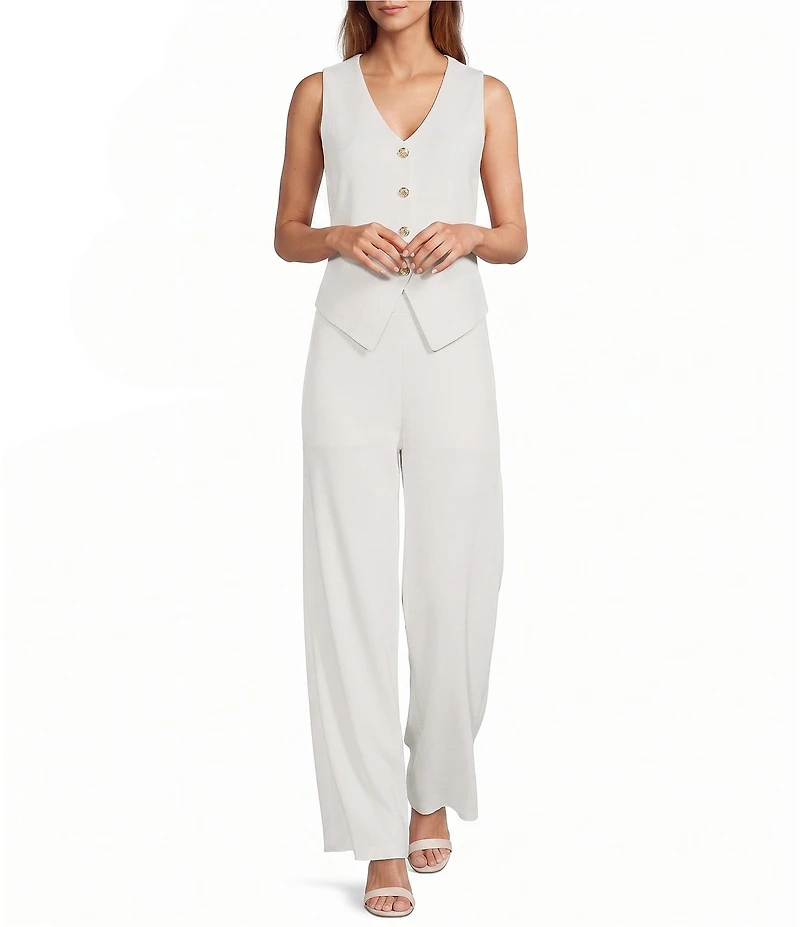 Antonio Melani Halle Gold Button Front Vest