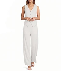 Antonio Melani Halle Gold Button Front Vest