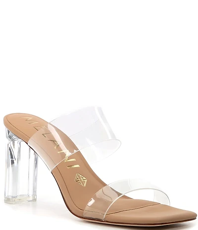 Antonio Melani Hanna Vinyl Two Band Dress Slide Sandals