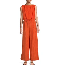 Antonio Melani Coordinating Harley Novelty Crinkle Wide Leg Pants