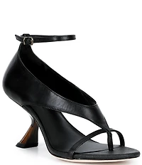 Antonio Melani Harlow Leather Funky Ankle Strap Dress Sandals
