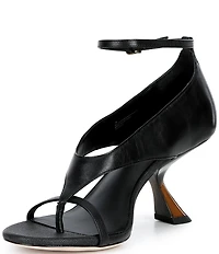 Antonio Melani Harlow Leather Funky Ankle Strap Dress Sandals