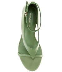 Antonio Melani Harlow Leather Funky Ankle Strap Dress Sandals