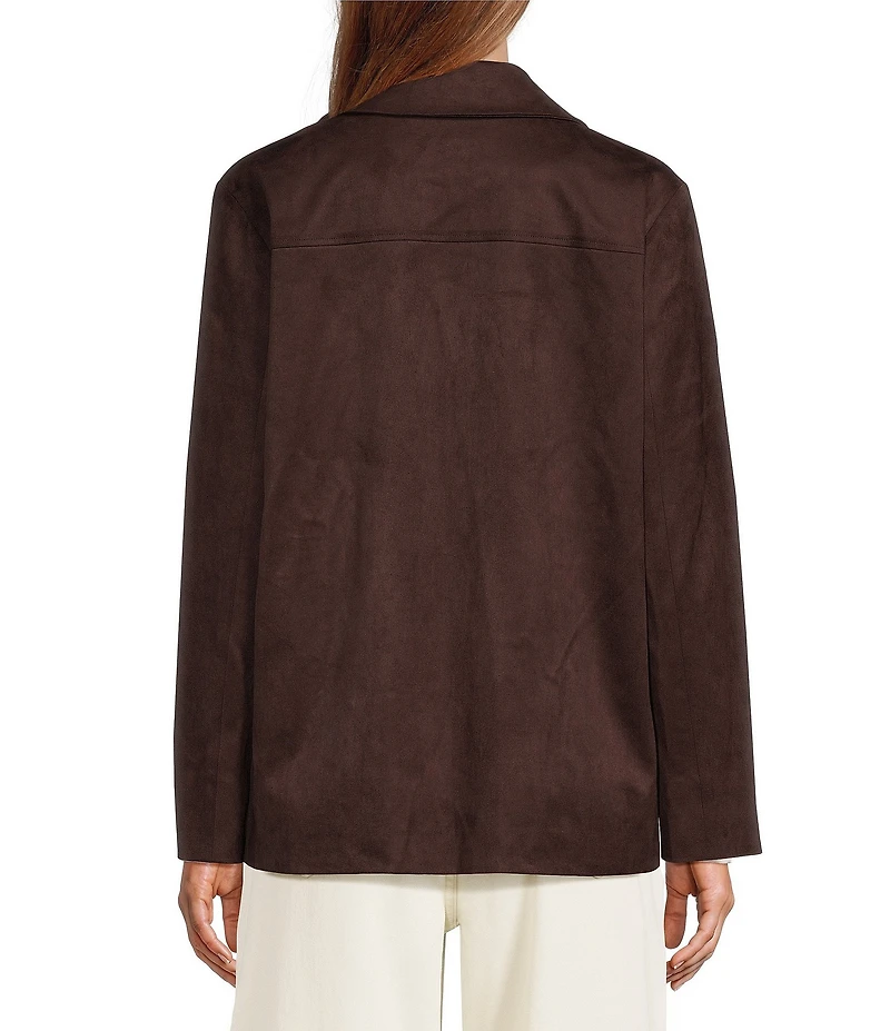 Antonio Melani Heidi Faux Suede Point Collar Long Sleeve Coordinating Barn Jacket