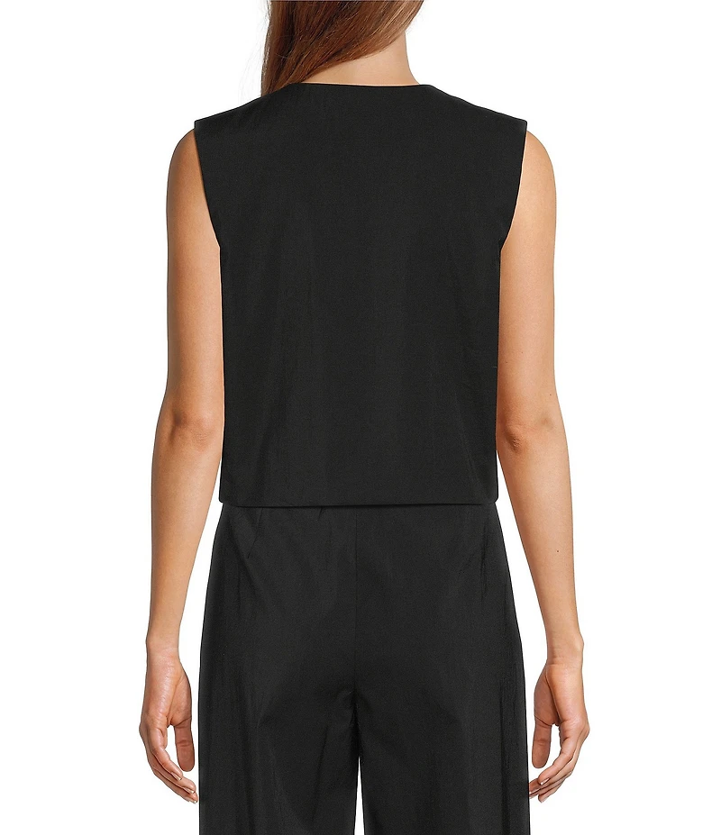 Antonio Melani Helena Button Front Jewel Neckline Ruffle Blouse