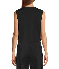 Antonio Melani Helena Button Front Jewel Neckline Ruffle Blouse