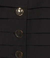 Antonio Melani Helena Button Front Jewel Neckline Ruffle Blouse