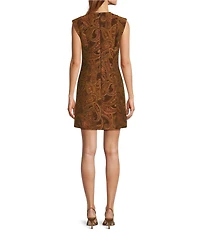 Antonio Melani Honey Jacquard A-Line Sleeveless Coordinating Dress