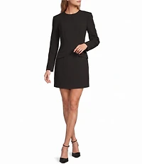 Antonio Melani Ilya Crew Neck Long Sleeve Front Pocket Dress