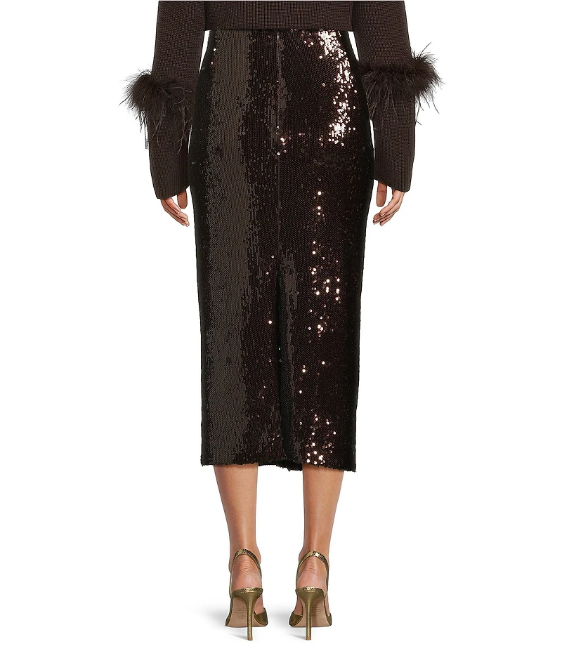 Antonio Melani Iman Sequin Pencil Midi Skirt