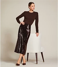 Antonio Melani Iman Sequin Pencil Midi Skirt