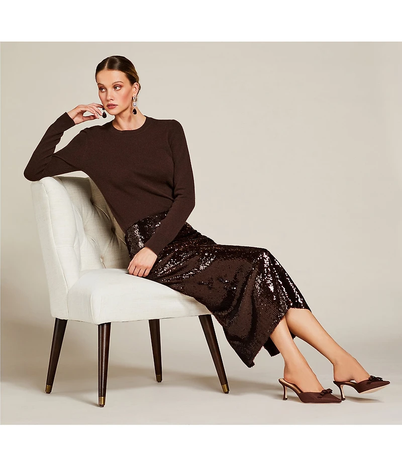 Antonio Melani Iman Sequin Pencil Midi Skirt