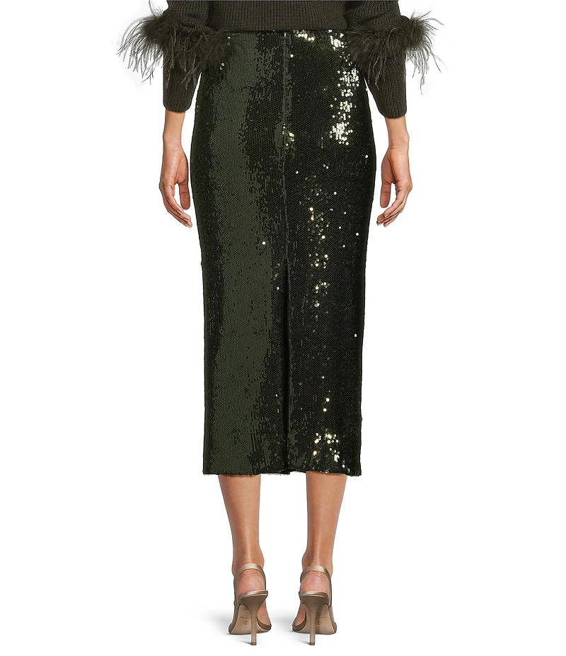 Antonio Melani Iman Sequin Pencil Midi Skirt