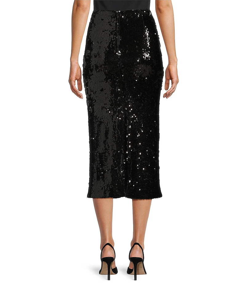 Antonio Melani Iman Sequin High Rise Pencil Midi Skirt