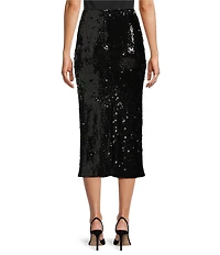 Antonio Melani Iman Sequin High Rise Pencil Midi Skirt