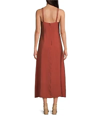 Antonio Melani Isabella Square Neck Sleeveless A-Line Midi Dress