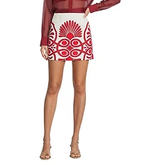 Antonio Melani Izzy Printed Linen Blend Skirt